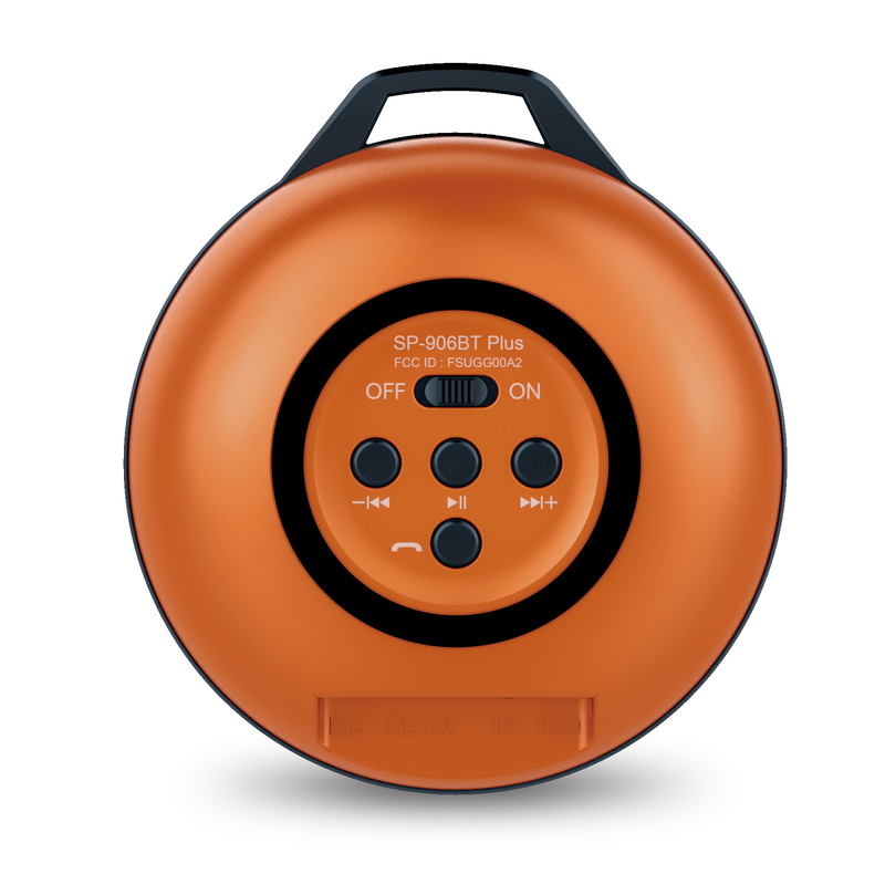 Genius Speaker Sp-906Bt Plus 10 Hours Play Time For Mobile Devices, Flame Orange